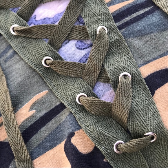 Camouflage ✯ Choker Tee Top - Picture 5 of 8